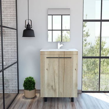 Combo Reflekta, Duna, incluye mueble de lavamanos y espejo bolonia