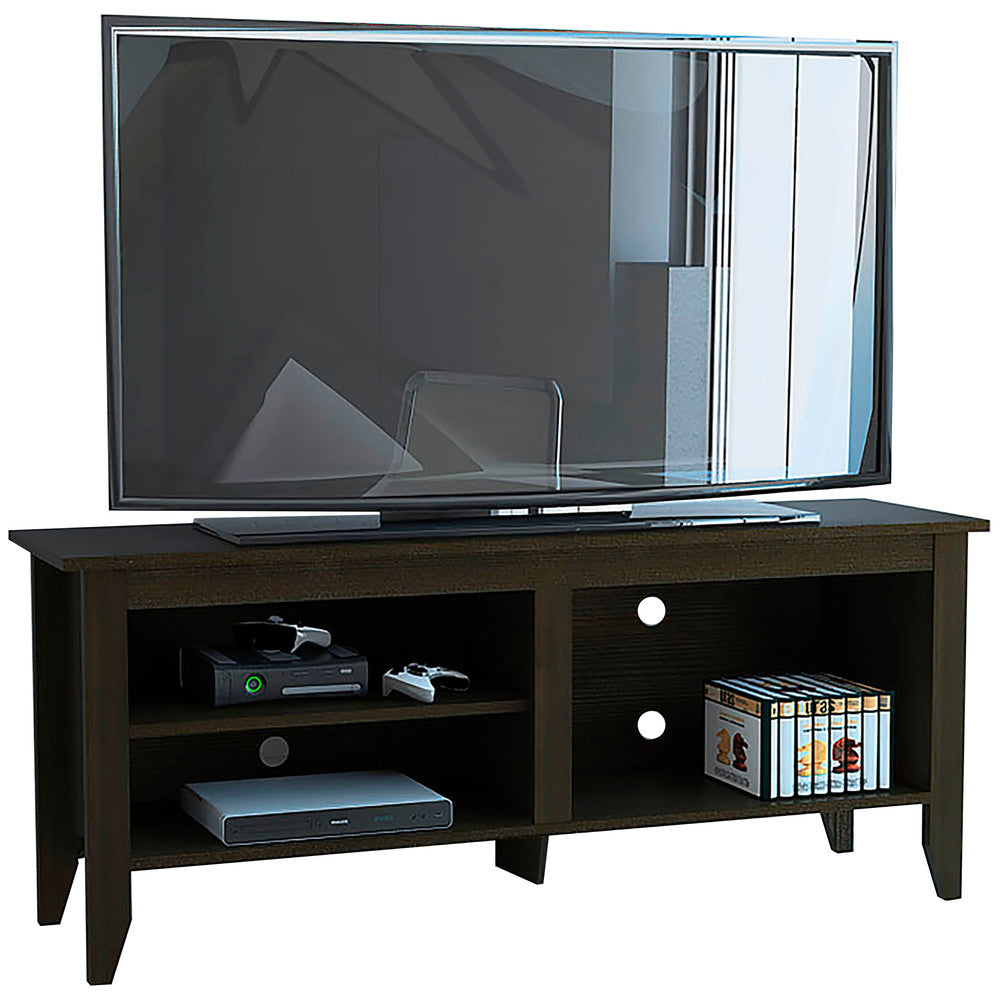 Rack + Arrimo Essential Color Wengue Para Sala De Estar