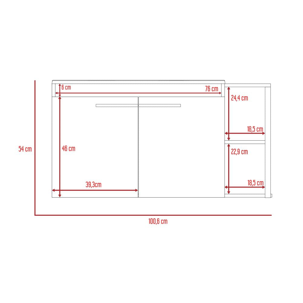 Combo Reflekta, Duna, incluye mueble de lavamanos flotante y espejo turin