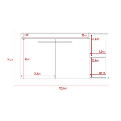 Combo Reflekta, Duna, incluye mueble de lavamanos flotante y espejo turin