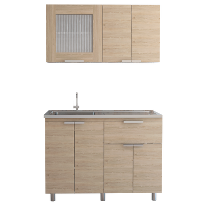 Combo Fendi, Rovere y Blanco, incluye mueble inferior y superior