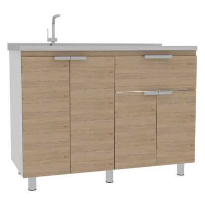 Combo Fendi, Rovere y Blanco, incluye mueble inferior y superior