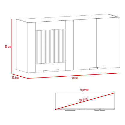 Combo Fendi, Rovere y Blanco, incluye mueble inferior y superior
