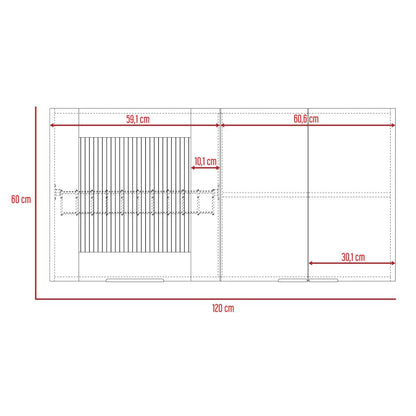 Combo Fendi, Rovere y Blanco, incluye mueble inferior y superior