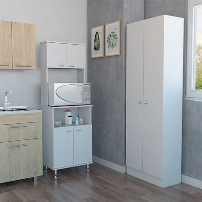 Combo Kitchen, Blanco, incluye mueble microondas y optimizador