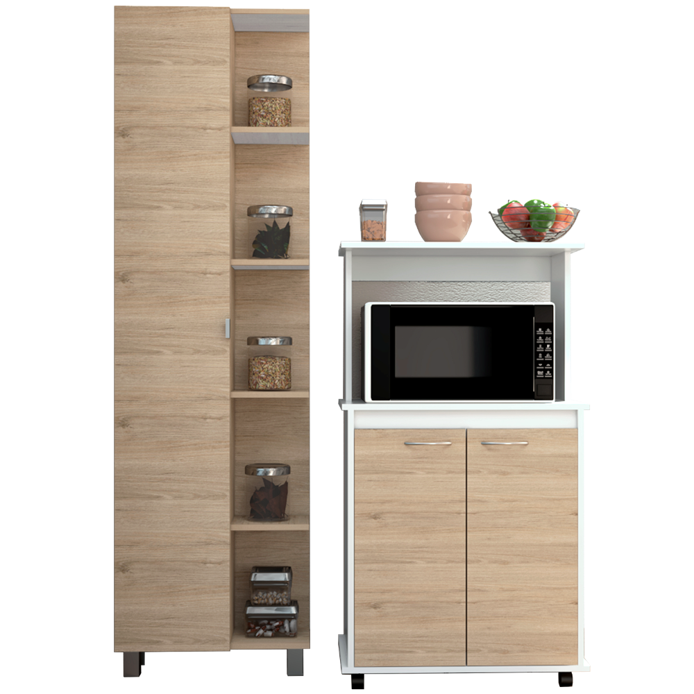 Combo Kitchen, Rovere y Blanco, incluye mueble cocina 36 y optimizador