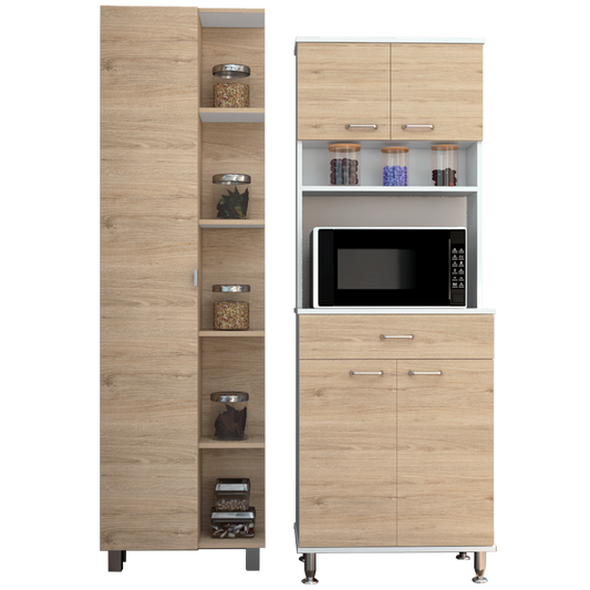 Combo Kitchen, Rovere y Blanco, incluye mueble cocina 60 y optimizador
