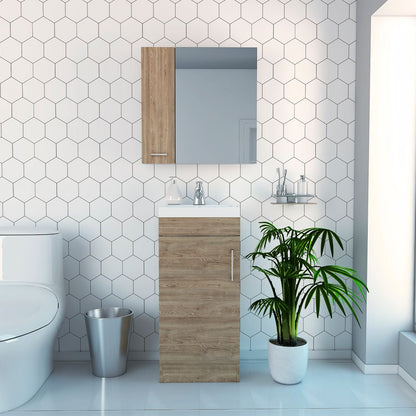 Combo Bath, Miel, incluye botiquín y mueble de lavamanos