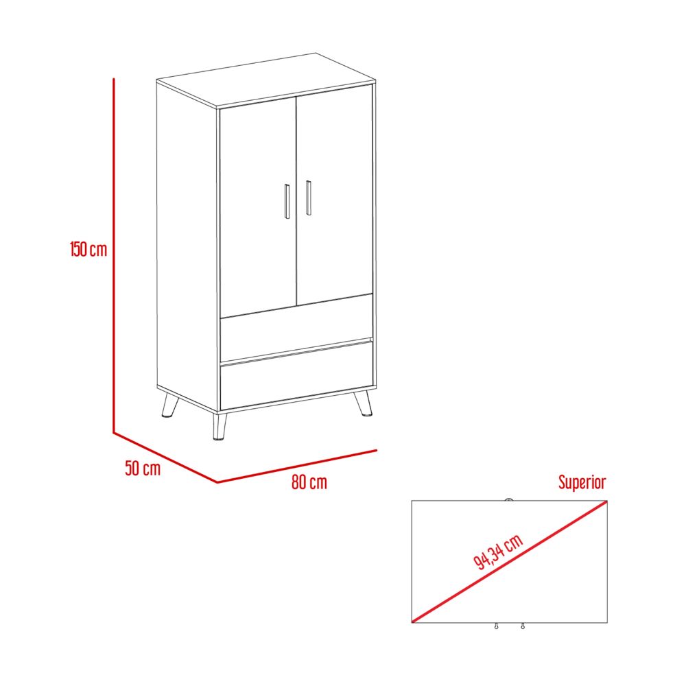 Closet Z Color Blanco y Duna Para Dormitorio