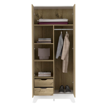 Closet Z Color Blanco y Duna Para Dormitorio