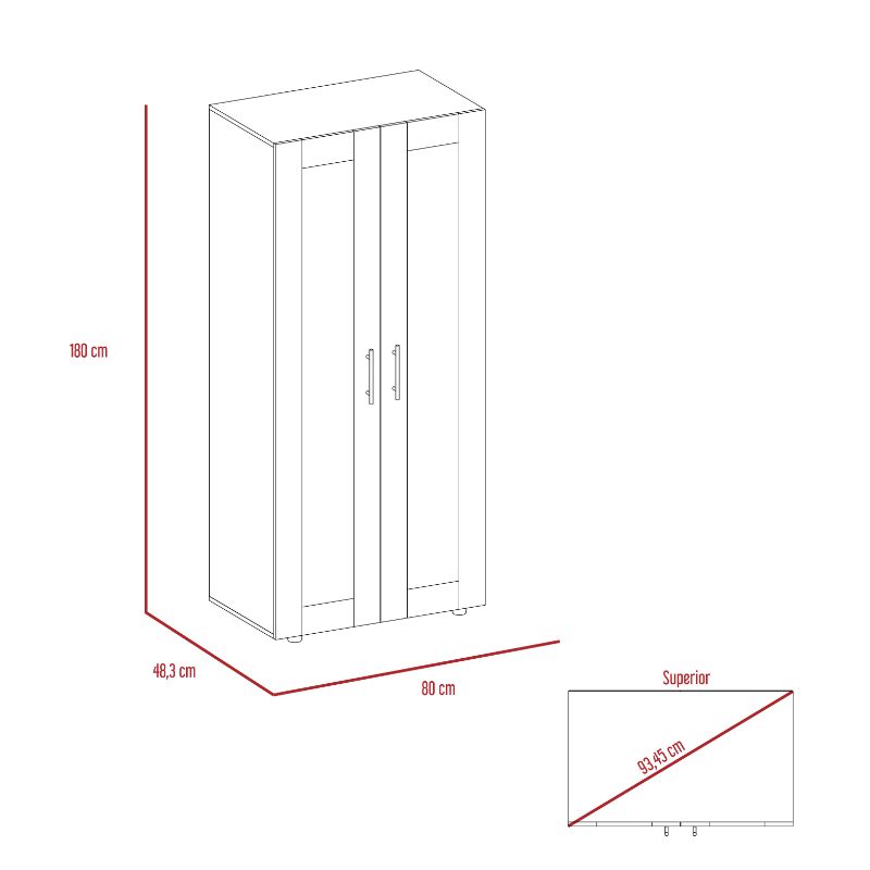 Closet Z Color 80 Duna y Blanco Para Dormitorio