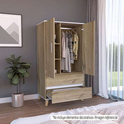 Closet Z Color Duna y Blanco Para Dormitorio
