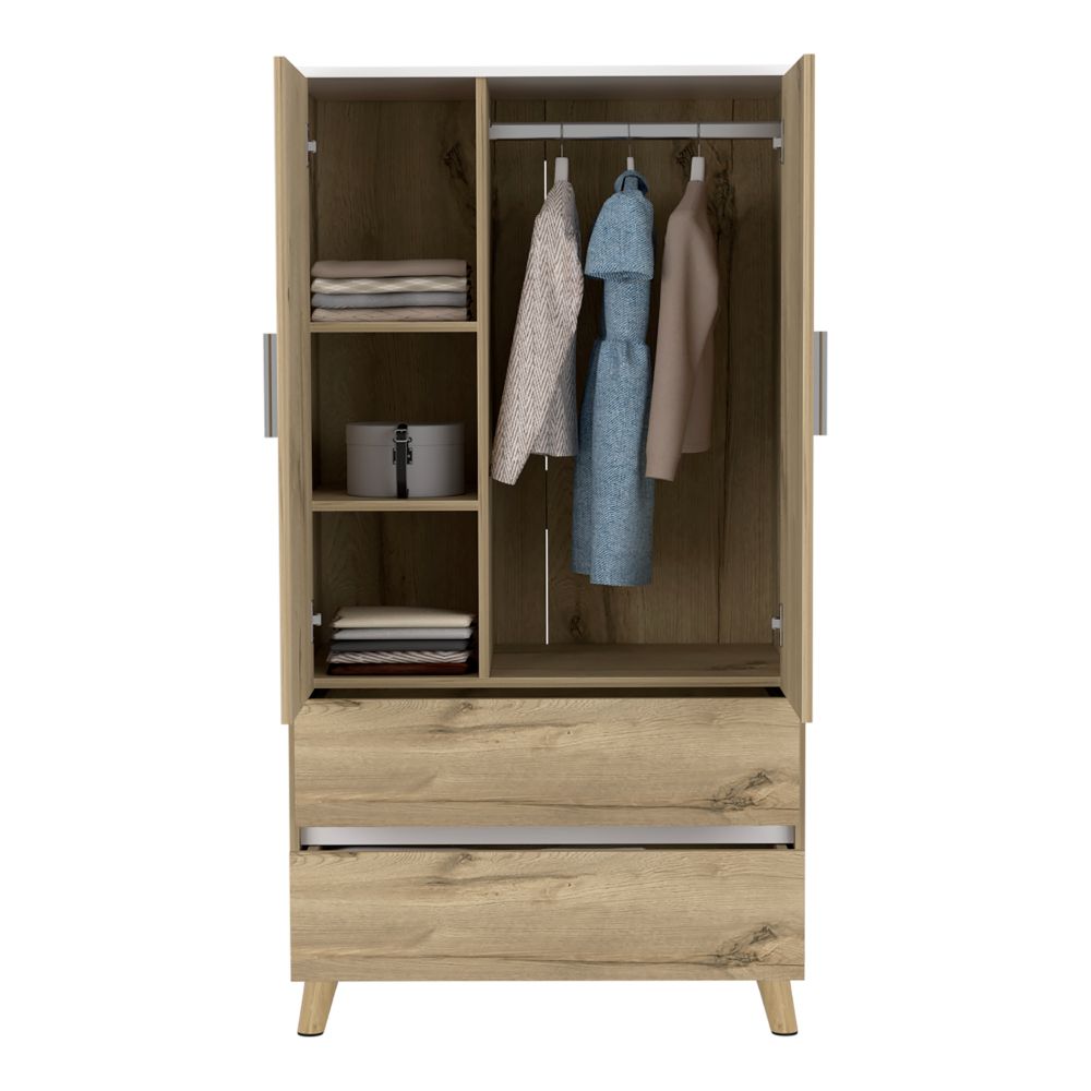Closet Z Color Duna y Blanco Para Dormitorio