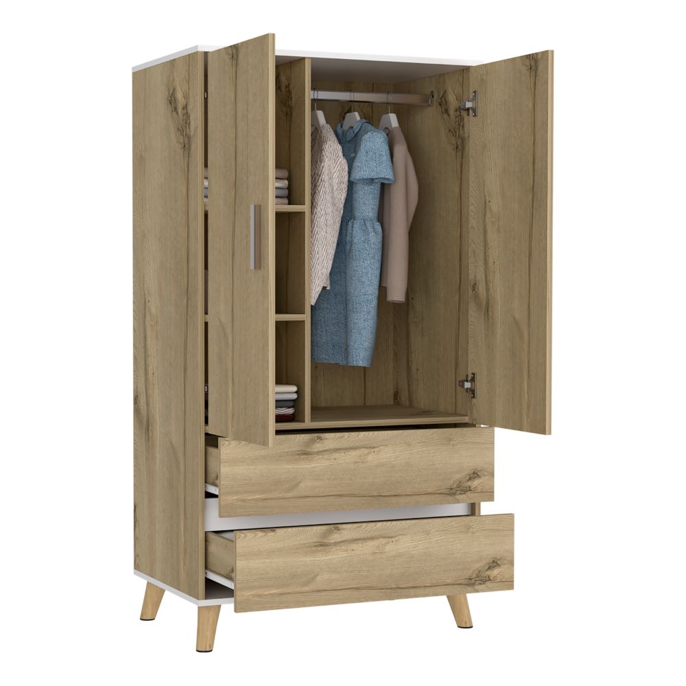 Closet Z Color Duna y Blanco Para Dormitorio