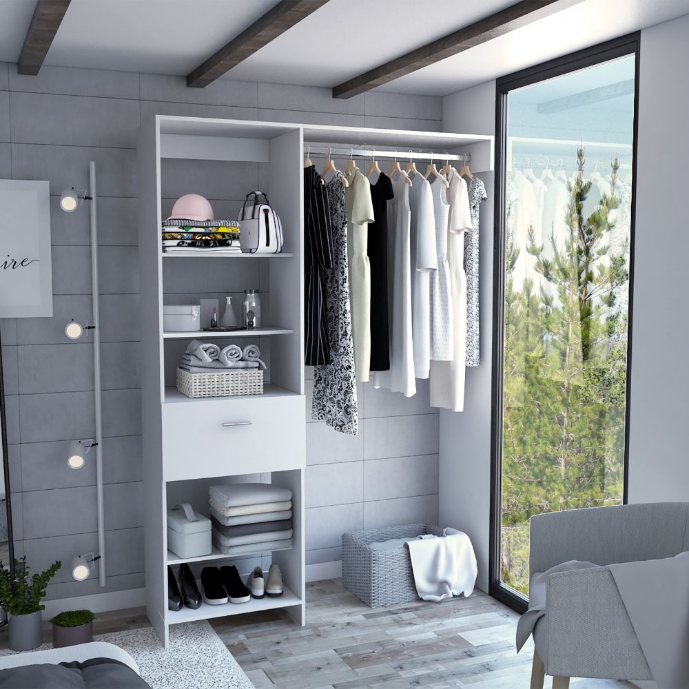 Closet Manchester Color Blanco Para Dormitorio