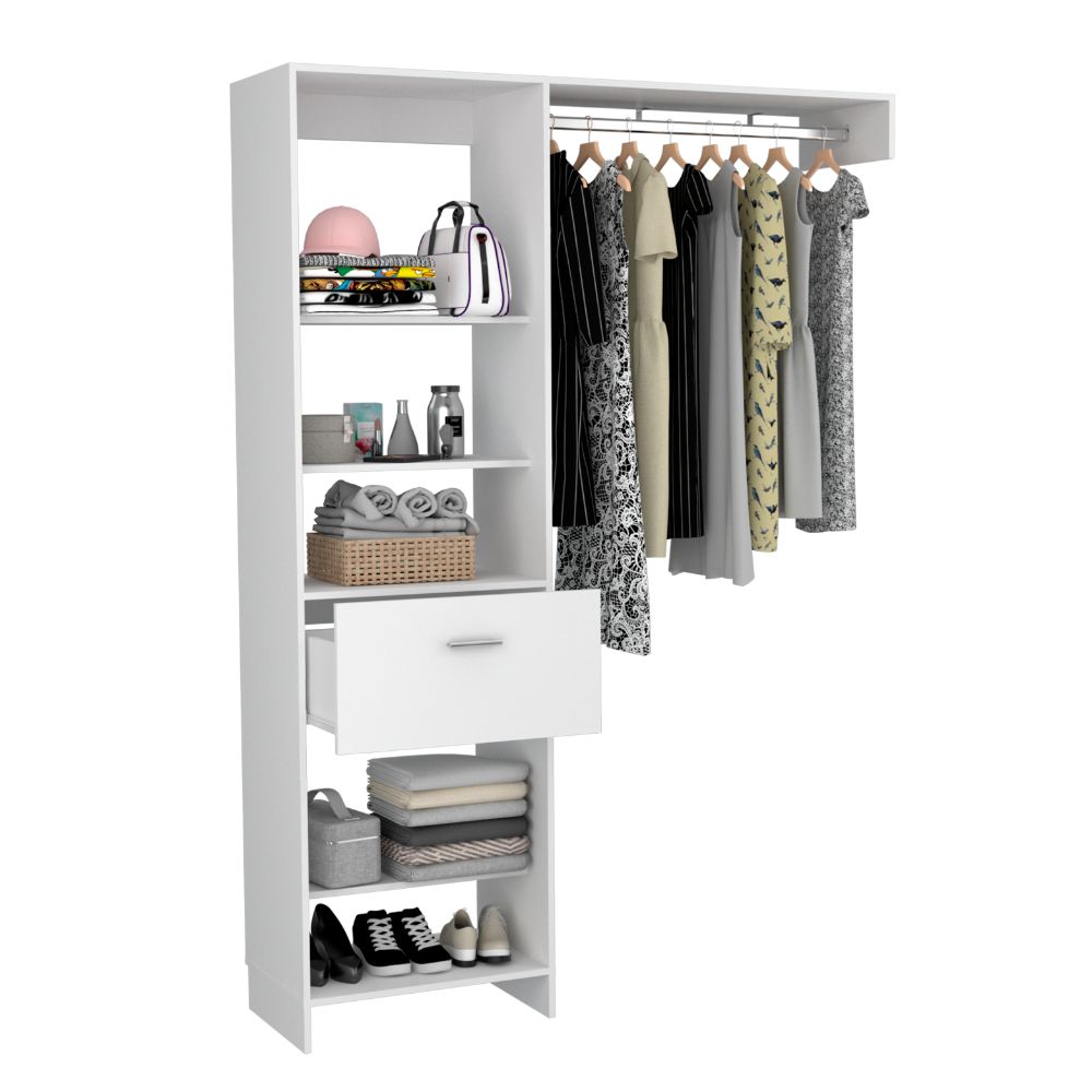 Closet Manchester Color Blanco Para Dormitorio