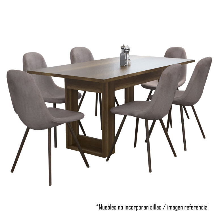 Mesa de Comedor Volterra Color Caramelo Para Sala De Estar