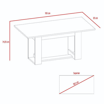 Mesa de Comedor Volterra Color Caramelo Para Sala De Estar