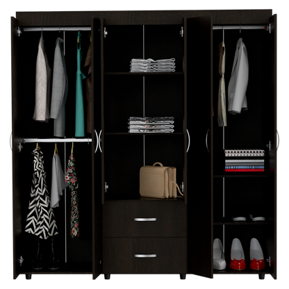 Closet Bariloche Color Wengue Negro Para Dormitorio