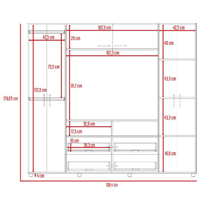 Closet Manila Z Color 200 Wengue Para Dormitorio