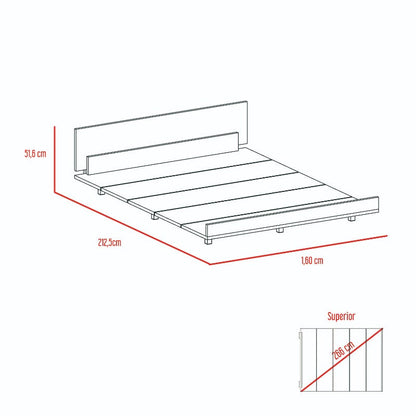 Base Cama Kaia Color Wengue y Miel Para Dormitorio