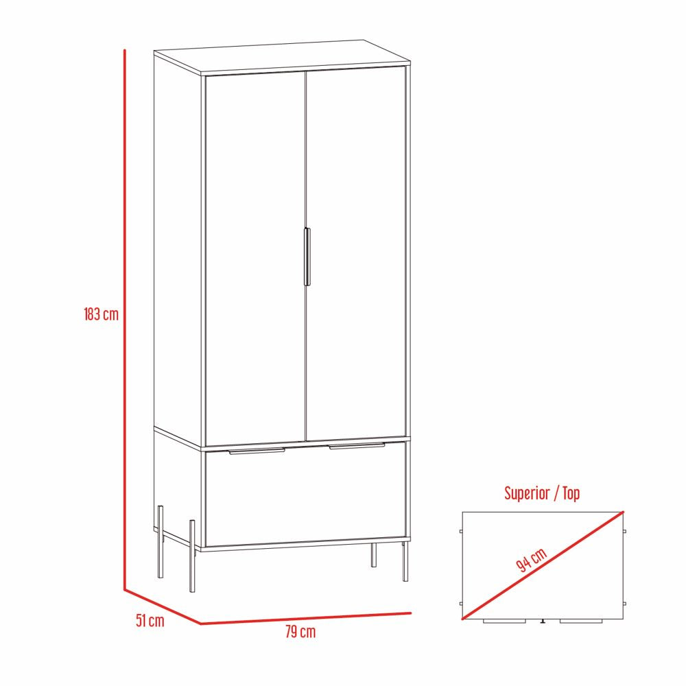 Closet White Collection Color Blanco Para Dormitorio