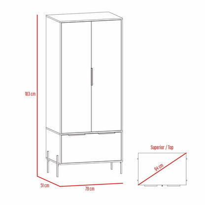 Closet White Collection Color Blanco Para Dormitorio