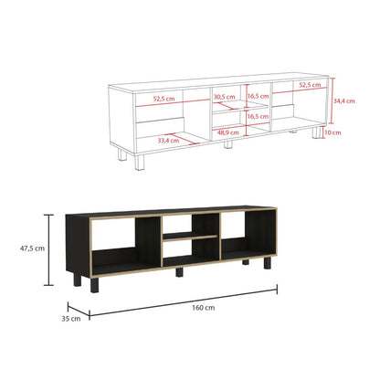 Rack TV + Mesa de Centro Torence Color Nomik Wengue y Duna Para Sala De Estar