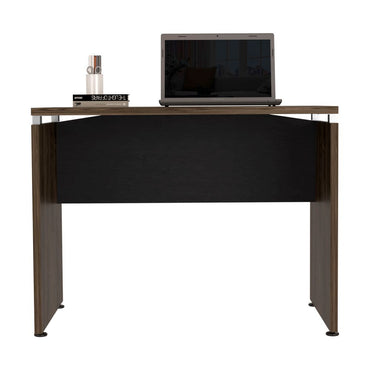 Mesa Escritorio Home Office Color Negro Soft y Coñac Para Oficina