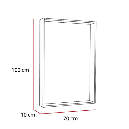 Espejo Trento Color Wengue Para Sala De Estar