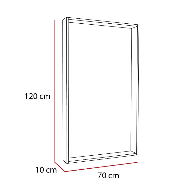 Espejo Trento Color Wengue Para Sala De Estar