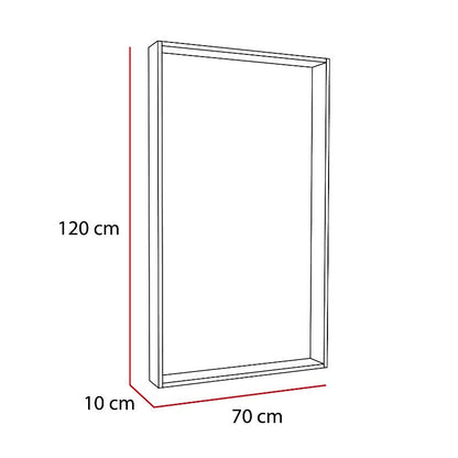 Espejo Trento Color Wengue Para Sala De Estar
