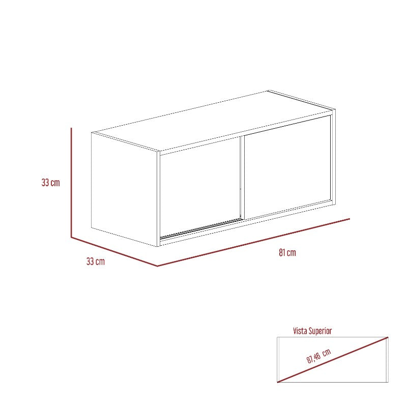 Gabinete Note Color Blanco Hg y Miel Para Oficina