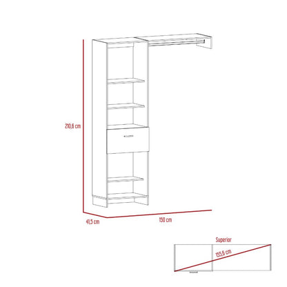 Closet Manchester Color Blanco Para Dormitorio