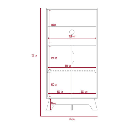 Mueble de Microondas Bajo BI Color Blanco Duna Para Cocina