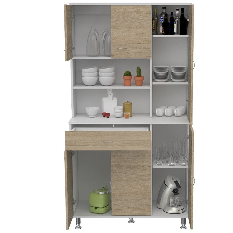 Mueble de Cocina Kitchen Color Blanco y Rovere Para Cocina