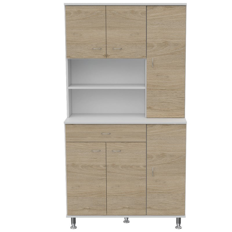 Mueble de Cocina Kitchen Color Blanco y Rovere Para Cocina