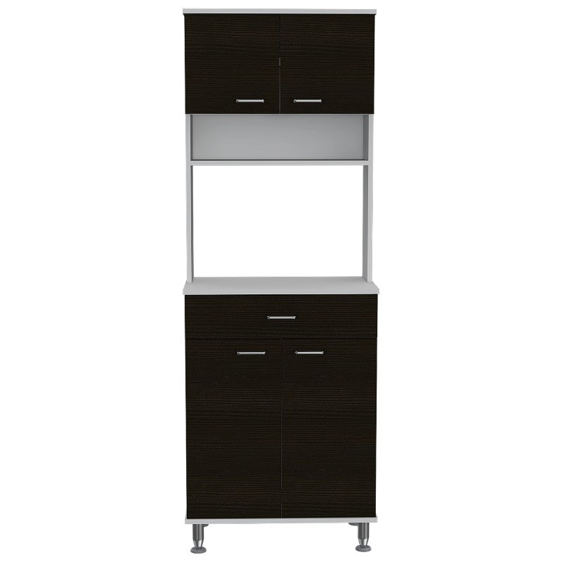 Mueble de Cocina Kitchen Color Wengue Negro y Blanco Para Cocina