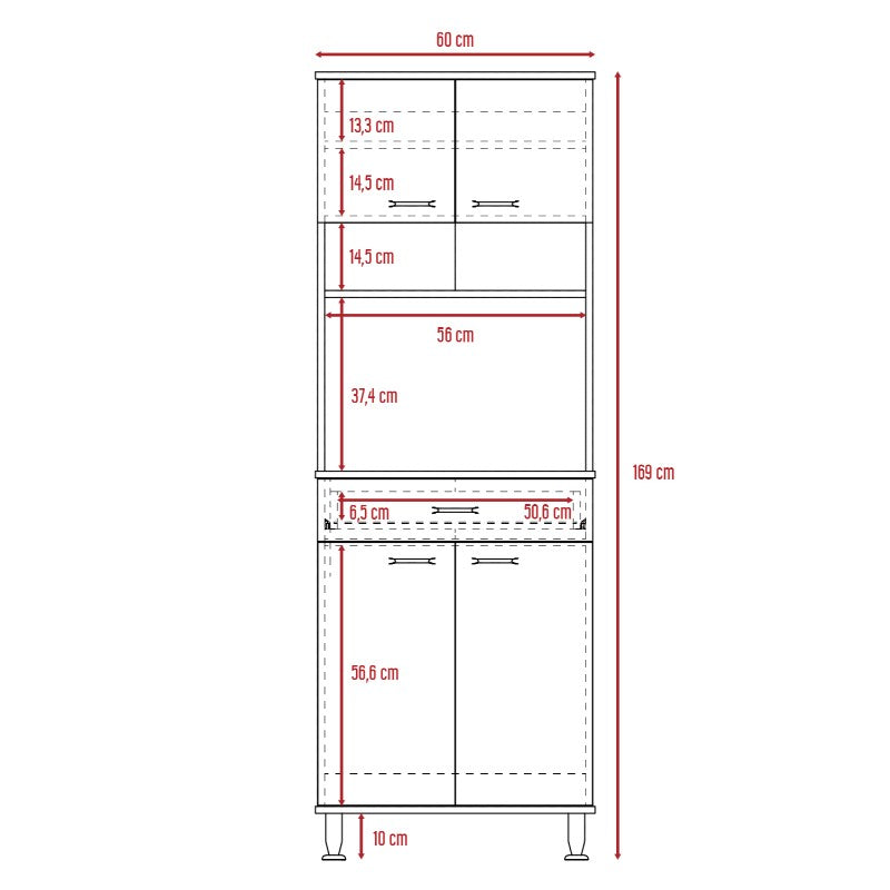 Mueble de Cocina Kitchen Color Wengue Negro y Blanco Para Cocina