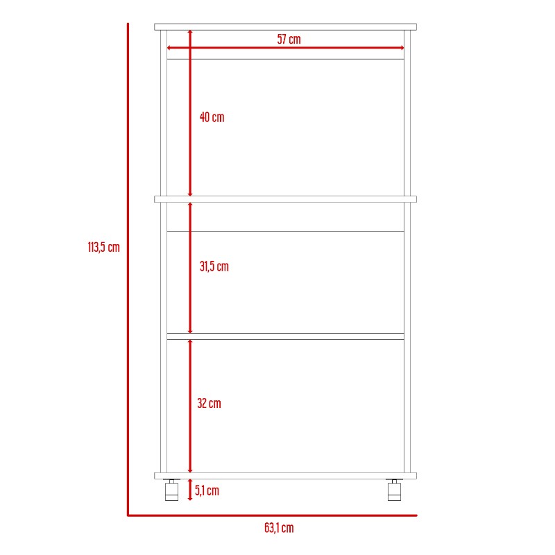 Mueble de Cocina Kitchen Color Blanco y Wengue Para Cocina