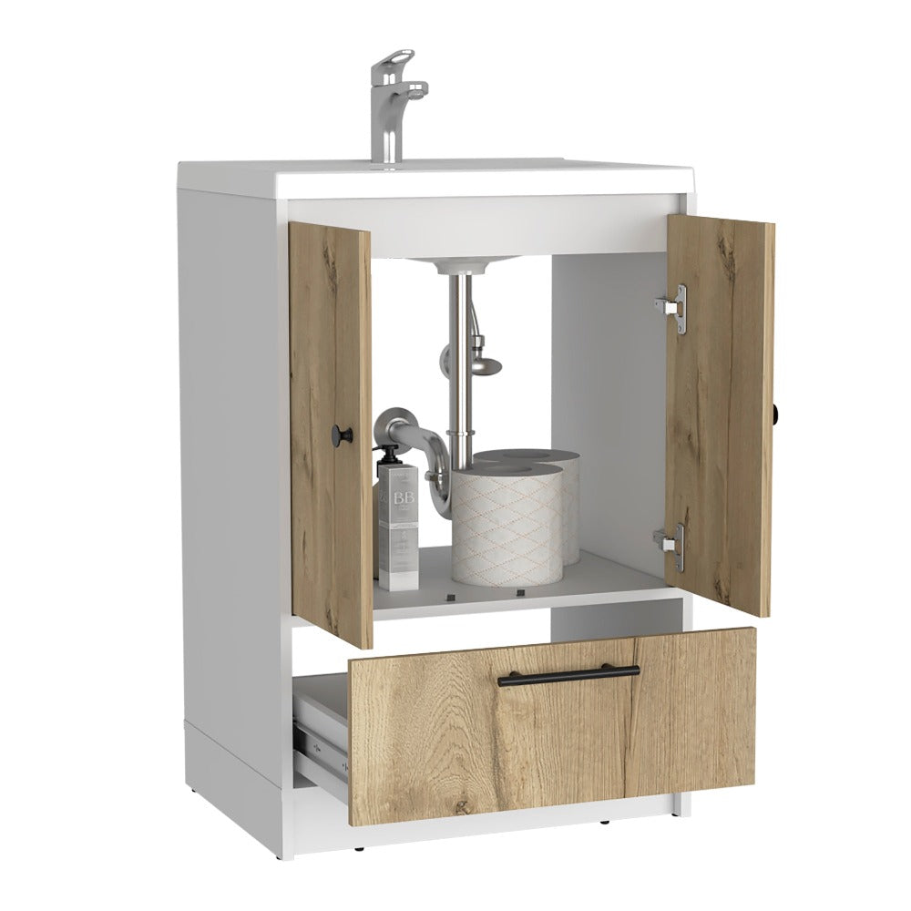 Mueble Optimizador Lavamanos Color Bath Bi Color Para Baño