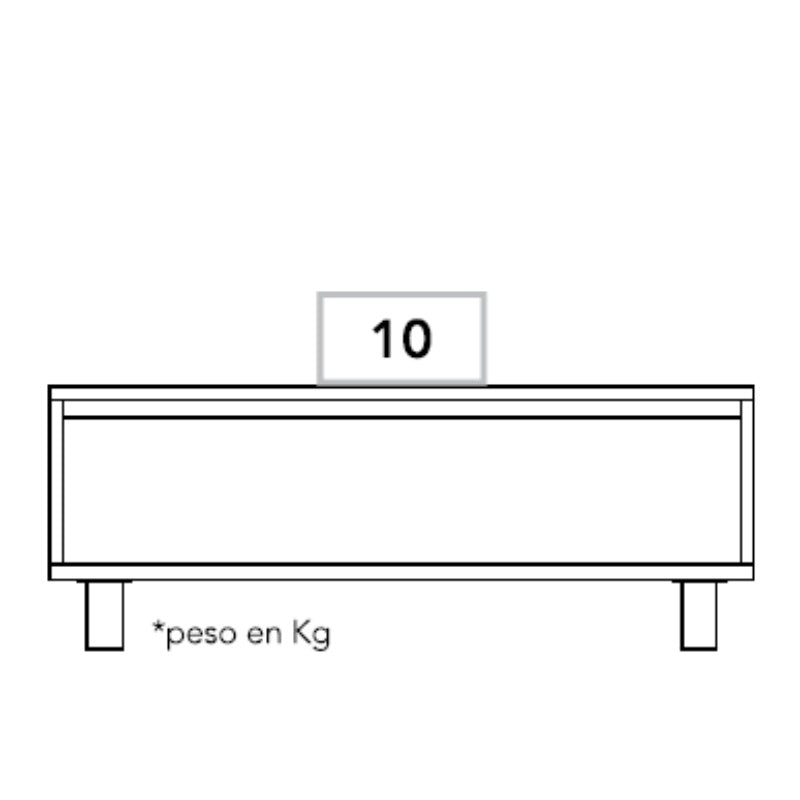 Mesa Funcional 5G Color Rovere y Wengue Para Sala De Estar