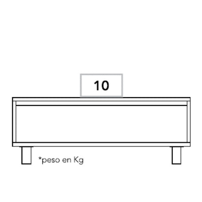 Mesa Funcional 5G Color Rovere y Wengue Para Sala De Estar