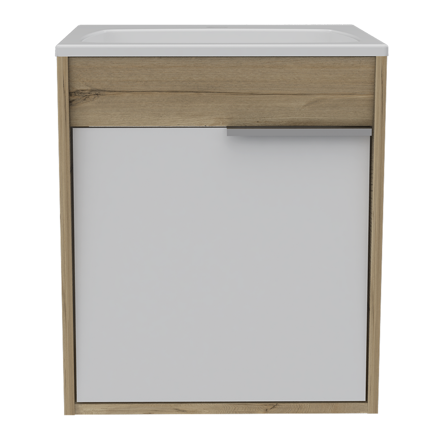 Mueble Lavamanos Flotante Carter Color Duna y Blanco Para Baño