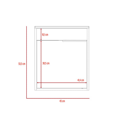 Mueble Lavamanos Flotante Carter Color Duna y Blanco Para Baño