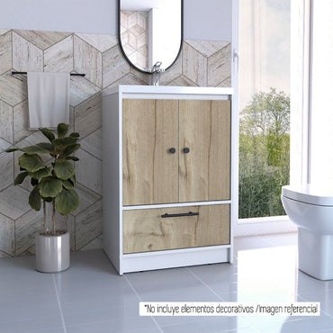 Mueble Optimizador Lavamanos Color Bath Bi Color Para Baño