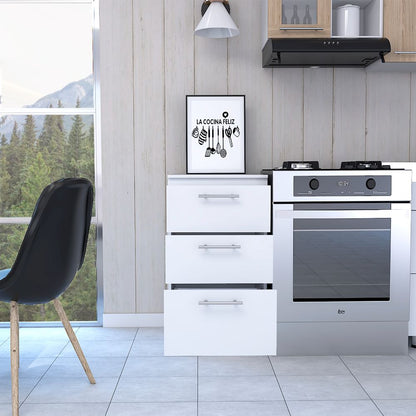 Mueble Inferior Manchester Color Blanco Para Cocina