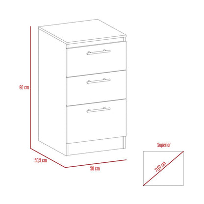 Mueble Inferior Manchester Color Blanco Para Cocina