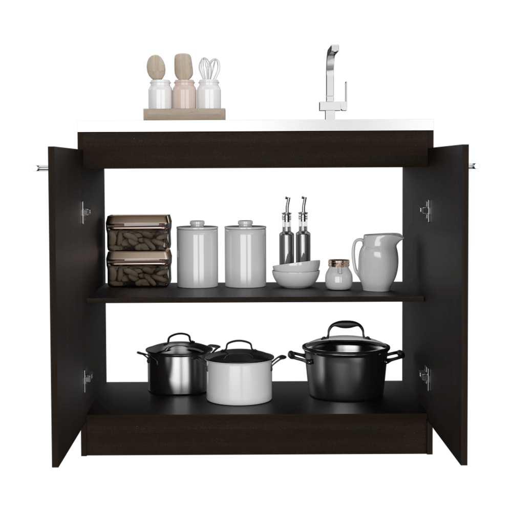 Mueble Inferior Manchester Color Wengue Para Cocina