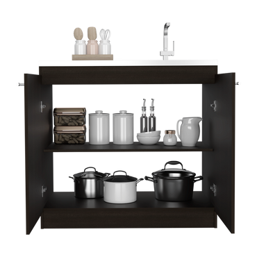 Mueble Inferior Manchester Color Wengue Para Cocina